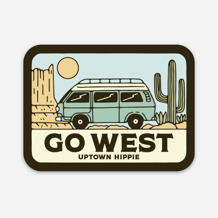 Go West Sticker