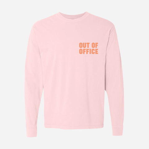 Out of Office Long Sleeve Shirt (Light Pink)