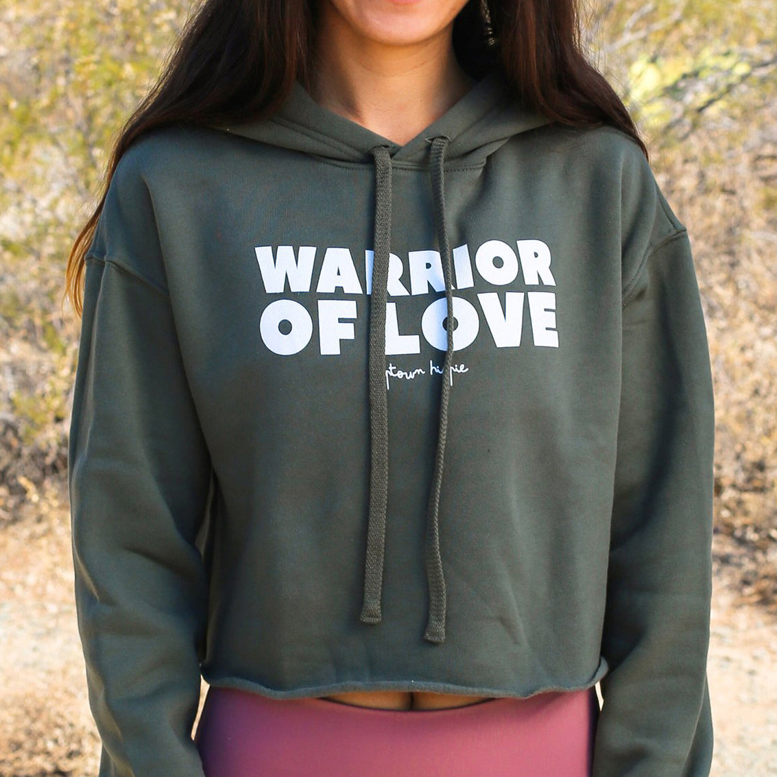 Warrior Of  Love Crop Sweatshirt