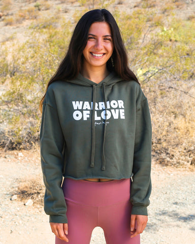 Warrior Of  Love Crop Sweatshirt