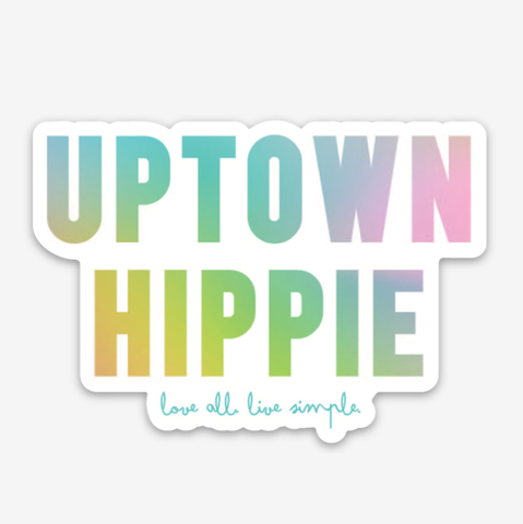 Colorful Uptown Hippie Sticker