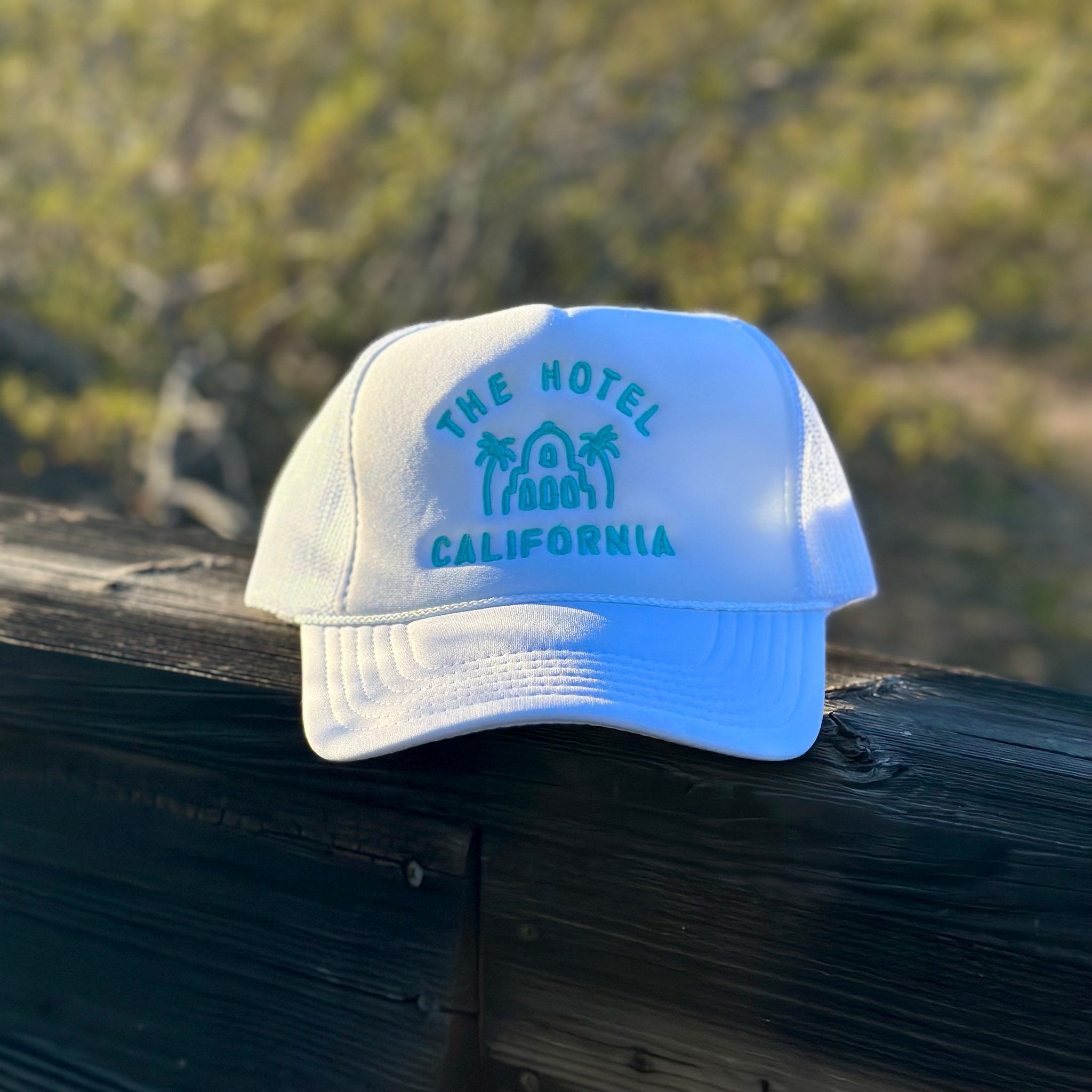 Hotel California Trucker Hat (Turquoise)