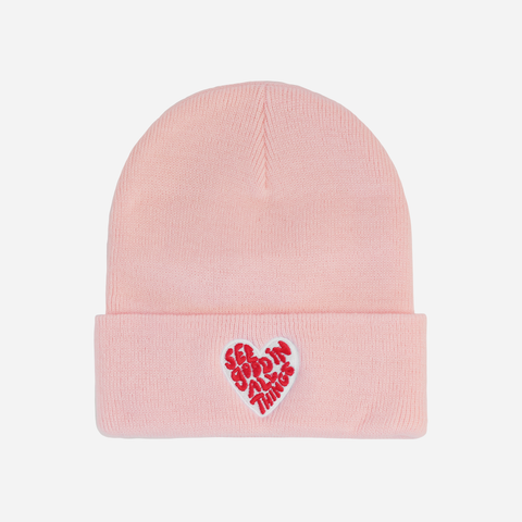 See Good In All Things Beanie (Pink)