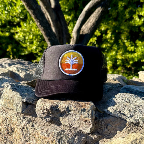 Uptown Hippie Logo Trucker Hat (Black)