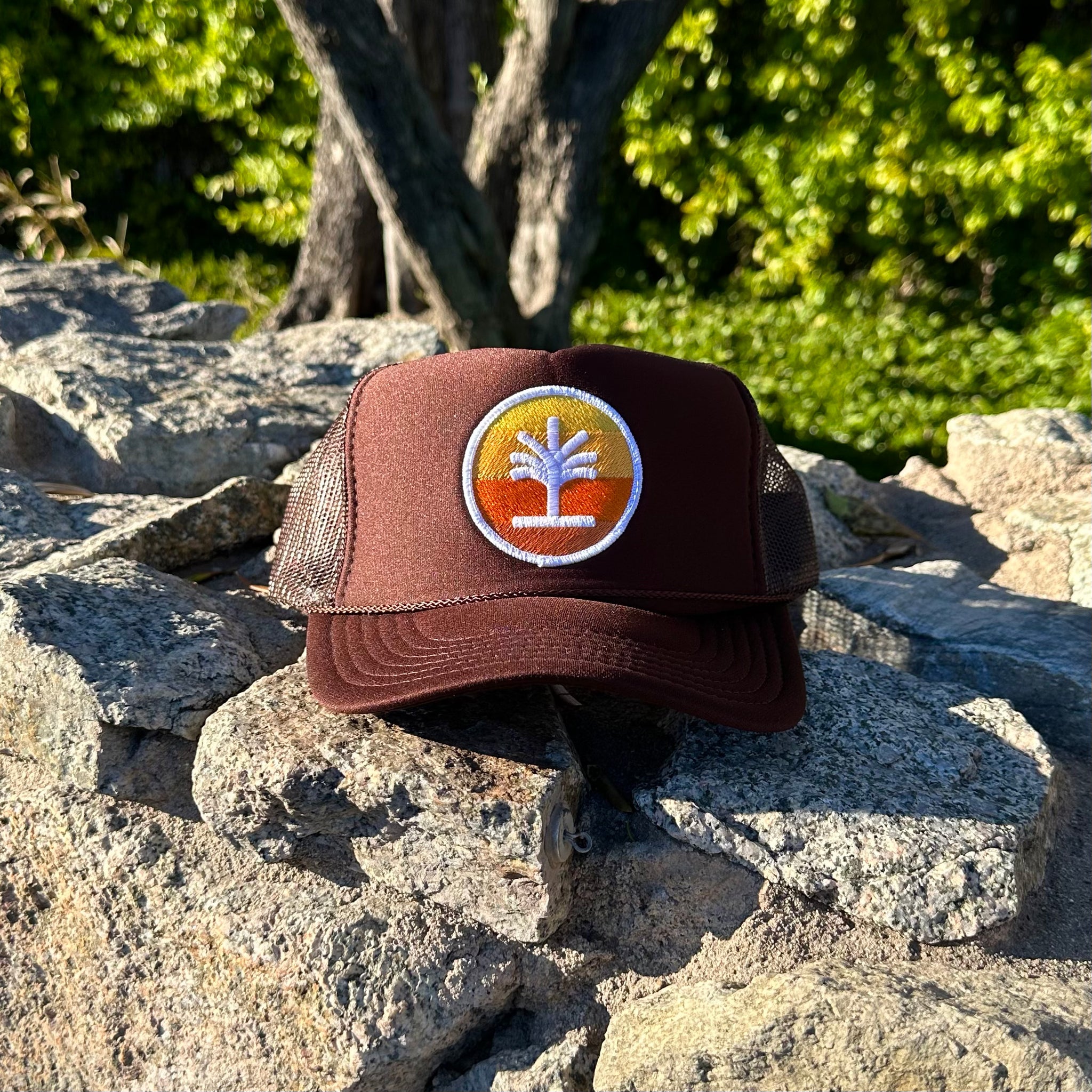 Uptown Hippie Logo Trucker Hat (Brown)