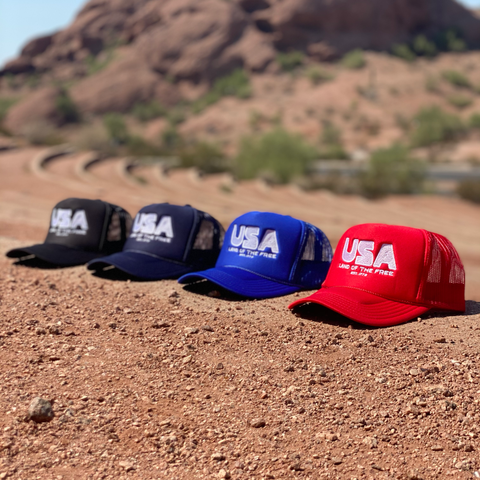 USA, Land of the Free Trucker Hat (Black)