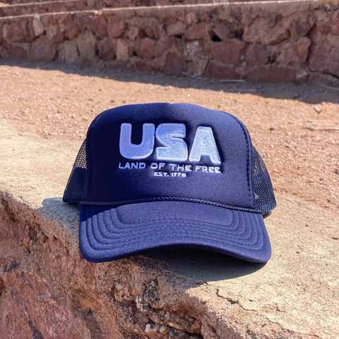 USA, Land of the Free Trucker Hat (Navy)