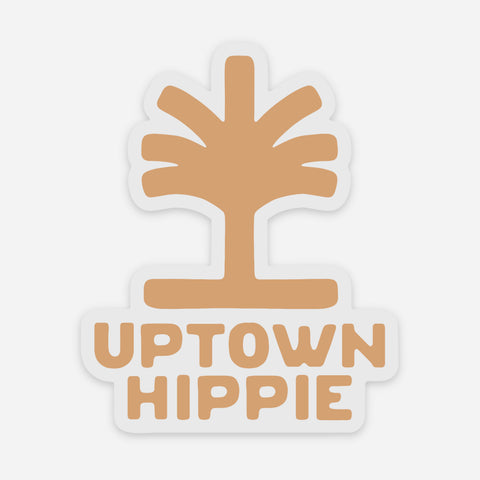 Uptown Hippie Logo Sticker (Clear)